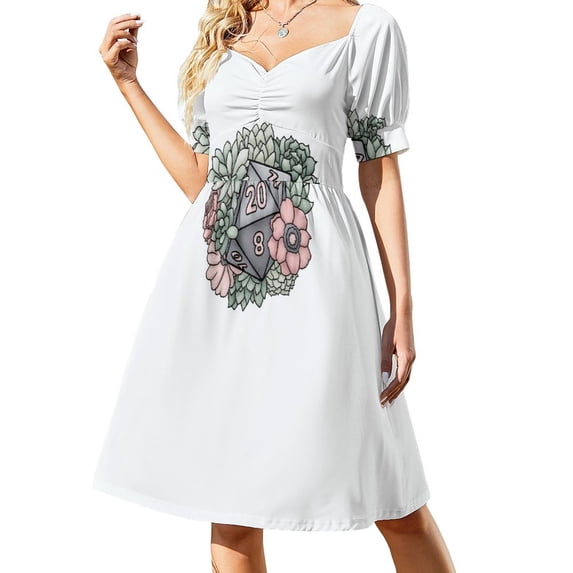 Succulent D20 Tabletop RPG Gaming Dice Sleeveless Dress summer dresses Women's dress women dress cute