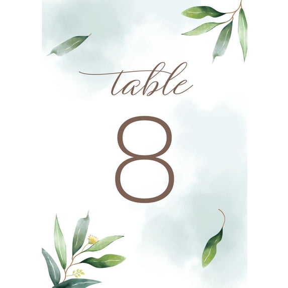 Succulent Design Table Number Cards Double Sided Party Table Numbers for Reception Baby Shower Anniversary Birthday Bridal Party 4x6 25 Pcs