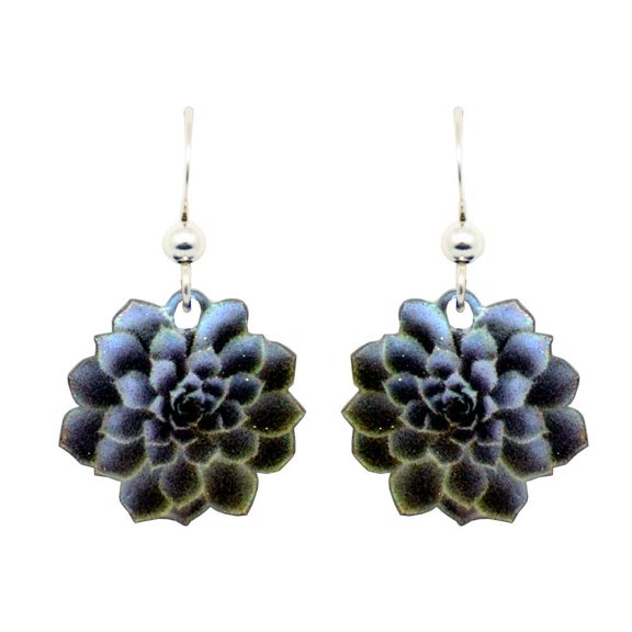 Succulent Earrings by d'ears Non-Tarnish Sterling Silver French Hook Ear Wire