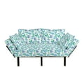 thumbnail image 1 of Succulent Futon Couch, various Different Cacti Plants in Natural Shades Botanical Desert Flora, Daybed with Metal Frame Upholstered Sofa for Living Dorm, Loveseat, Blue Green and White, by Ambesonne, 1 of 4