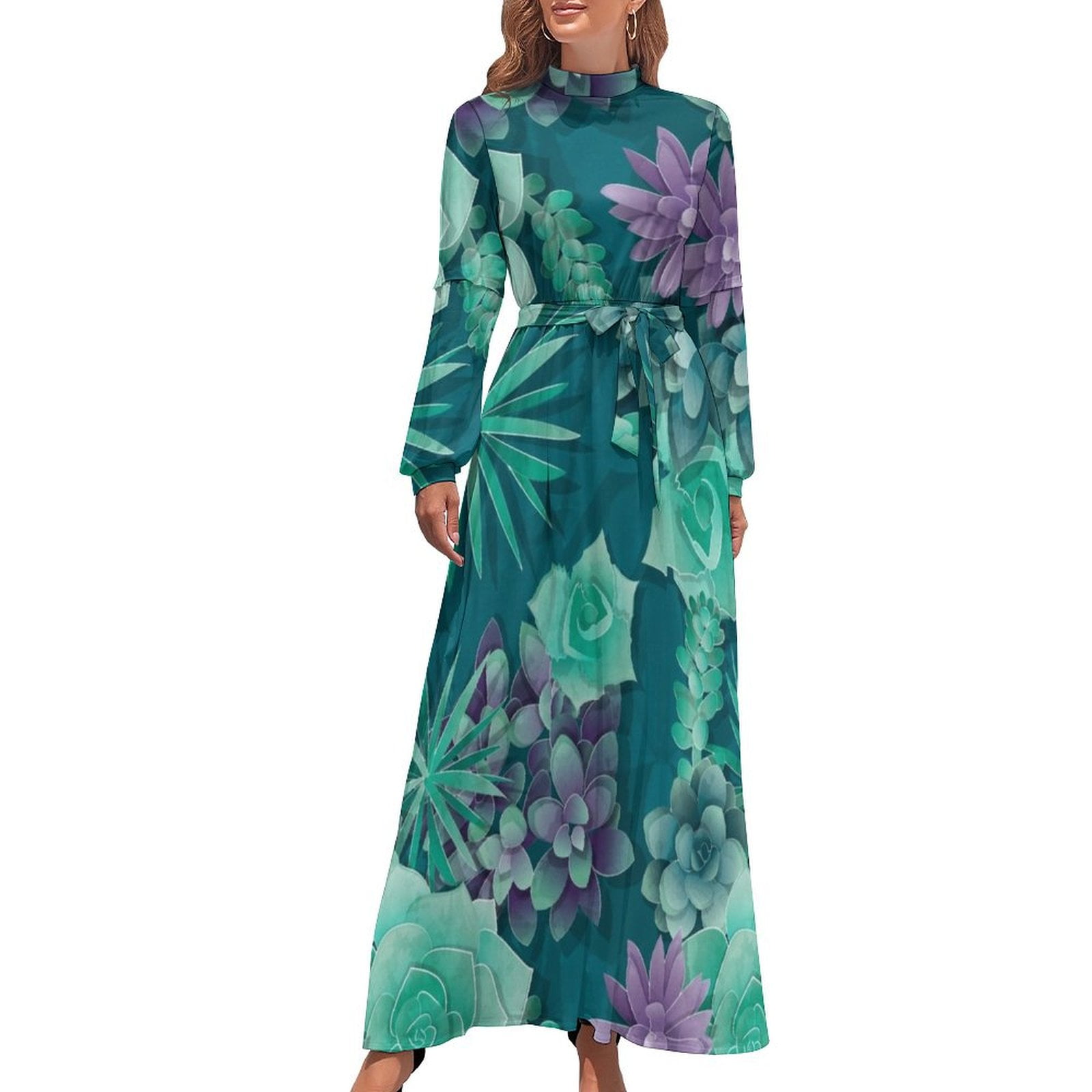 Succulent Love I Long Dress Aesthetic clothing summer dress woman 2024