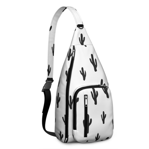 Succulent Lover Backpack&nbsp;- Botanical Cactus Collection Print, Durable Hiking Sling Pack