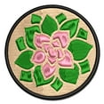 thumbnail image 1 of Succulent Plant Applique Multi-Color Embroidered Hook & Loop Patch - 3.5 Inch Large, 1 of 5