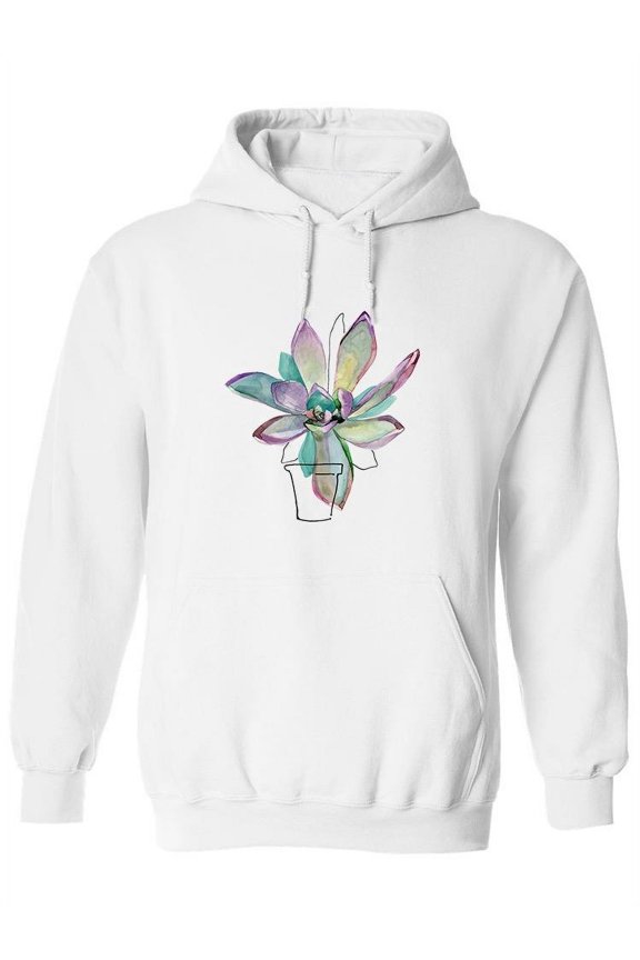 Succulent Plant Design Hoodie Women -Image by Shutterstock, Female Large