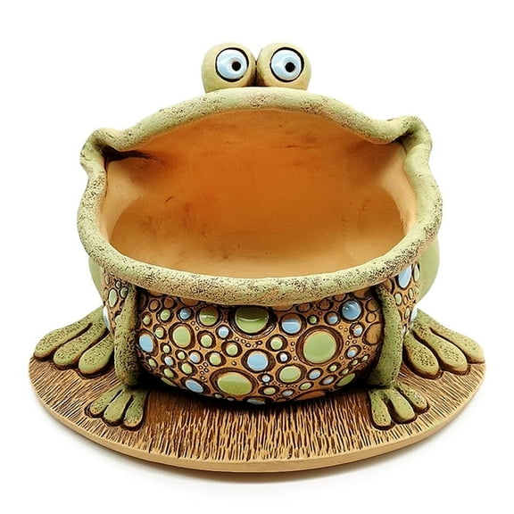 Succulent Planter Frog Ceramic Flower Pot Planter 6-inch Kitchen Plant Pot