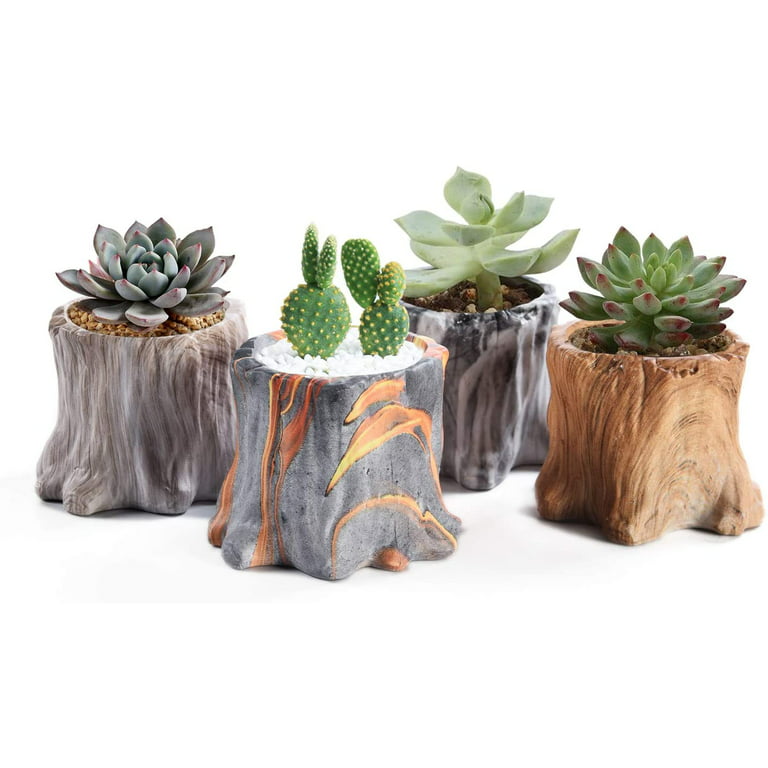 Succulent Planter Pots Small Ceramic Flower Cactus Pots Set 4 Pack