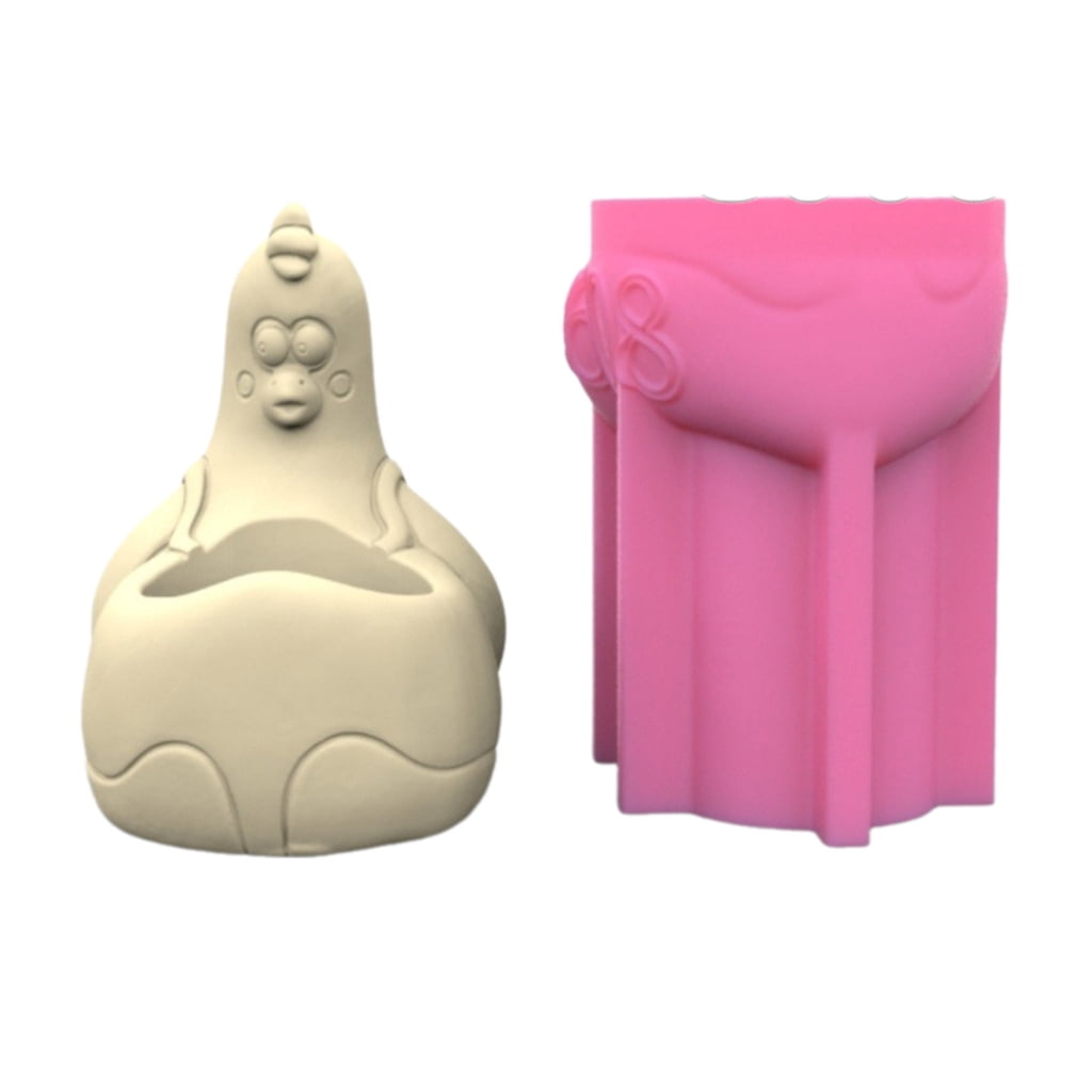 Succulent Planter Silicone Molds Hen Flower Pots Epoxy Resin Mould for ...