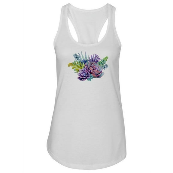 Succulent Plants Design Tank Women -Image by Shutterstock, Female Large