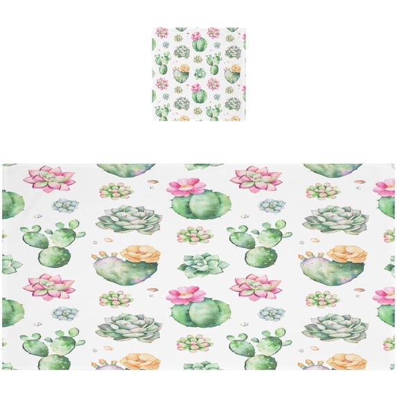 Succulent Plants Towels Highly Absorbent Cotton Towels Set of 2, Premium Spa & Hotel Quality Quick Dry Towel Set,54" x 27"