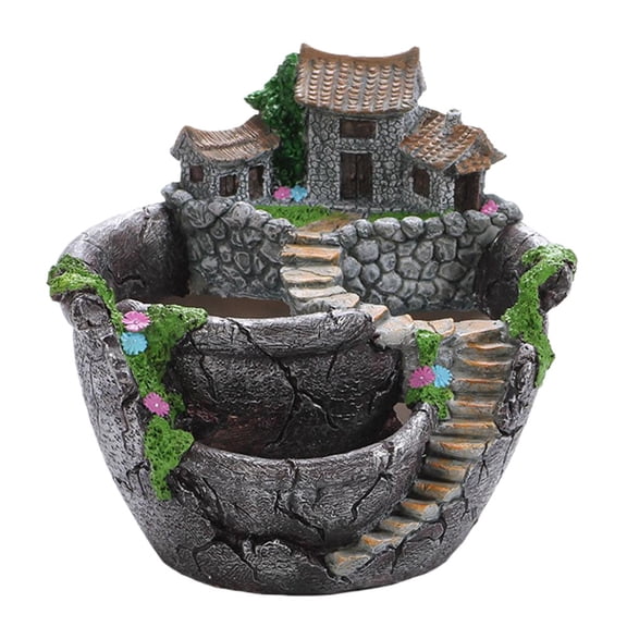 Succulent Pot Vintage Multi Pot Planter Decorative Small Plant Holder Multi-Function Flower Planter Pot Vat Shape for Cactus Succulent (Silver)