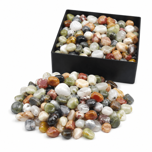 Succulent Rocks, 3/8 Inch Polished Pebbles for Indoor Plants, Decorative River Rocks for Plants Indoor, Vase Fillers, Cactus Planters, Bird Bath, Fountain, Outdoor Garden Landscaping