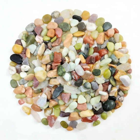 Succulent Rocks, 6-9mm Colorful Polished Pebbles for Indoor Plants, 350g Decorative River Rocks for Plants Indoor, Vase Fillers, Cactus Planters, Bird Bath, Fountain, Outdoor Garden Landscaping