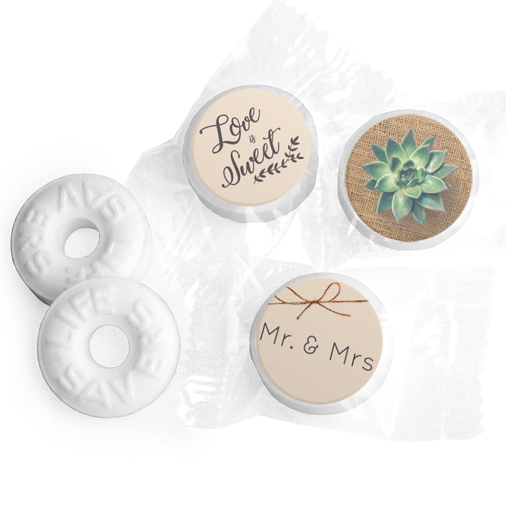 Succulent Themed Wedding Favors for Guests Wedding LifeSavers Mints (300 Count) Bridal Shower Favors for Guests Wedding Mints