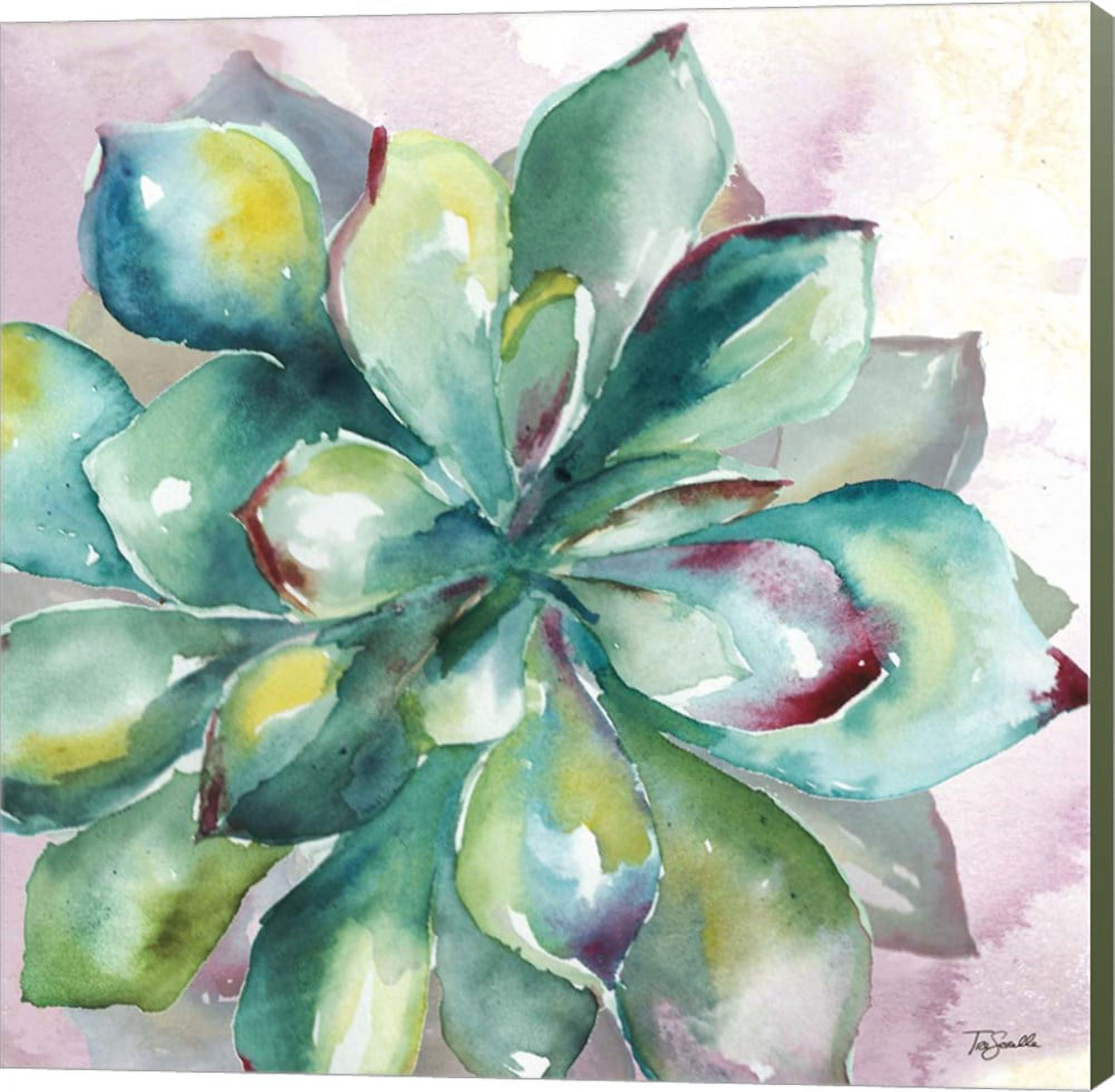 Succulent Watercolor I by Tre Sorelle Studios, Canvas Wall Art - Walmart.com