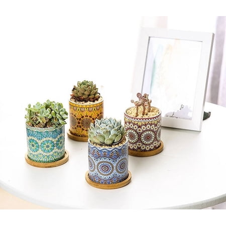 Succulent planter set - Ceramic Santa Fe pattern