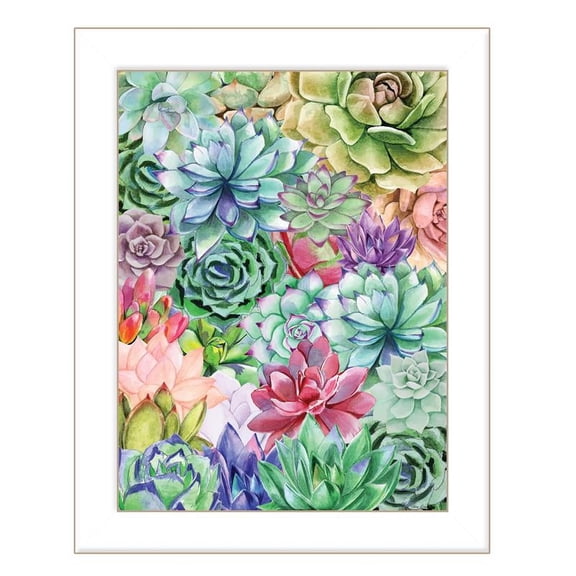 Succulents Paradise by Seven Trees Design Print Wall Art Wood Multi-Color