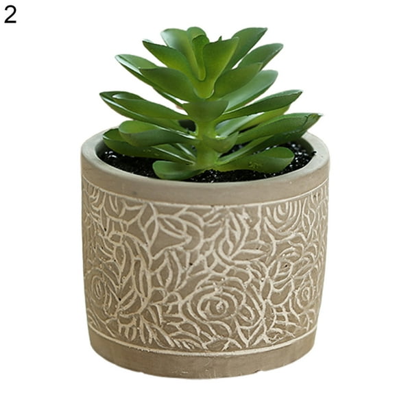 Succulents Plants Artificial Mini Fake Succulent, Small Faux Potted Artificial Succulents Plant in Pots Shelf Desk Cute Fake Decor Plant Decorations for Office Home Bathroom Bed Room