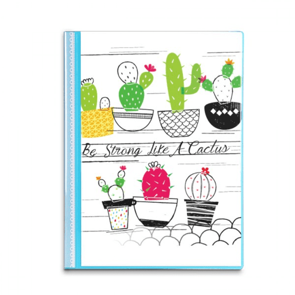 Succulents Potted Cactus Book Sheet Protectors Portfolio Binder Folder