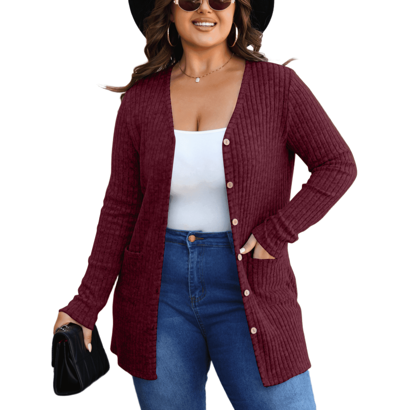 Sucegi Women's Plus Size Knit Cardigan, Designed Specifically for ...