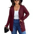 thumbnail image 1 of Sucegi Women's Plus Size Knit Cardigan, Designed Specifically for Autumn & Winter—Vintage-Style Fall Outerwear, Stretchy with Practical Pockets., 1 of 7