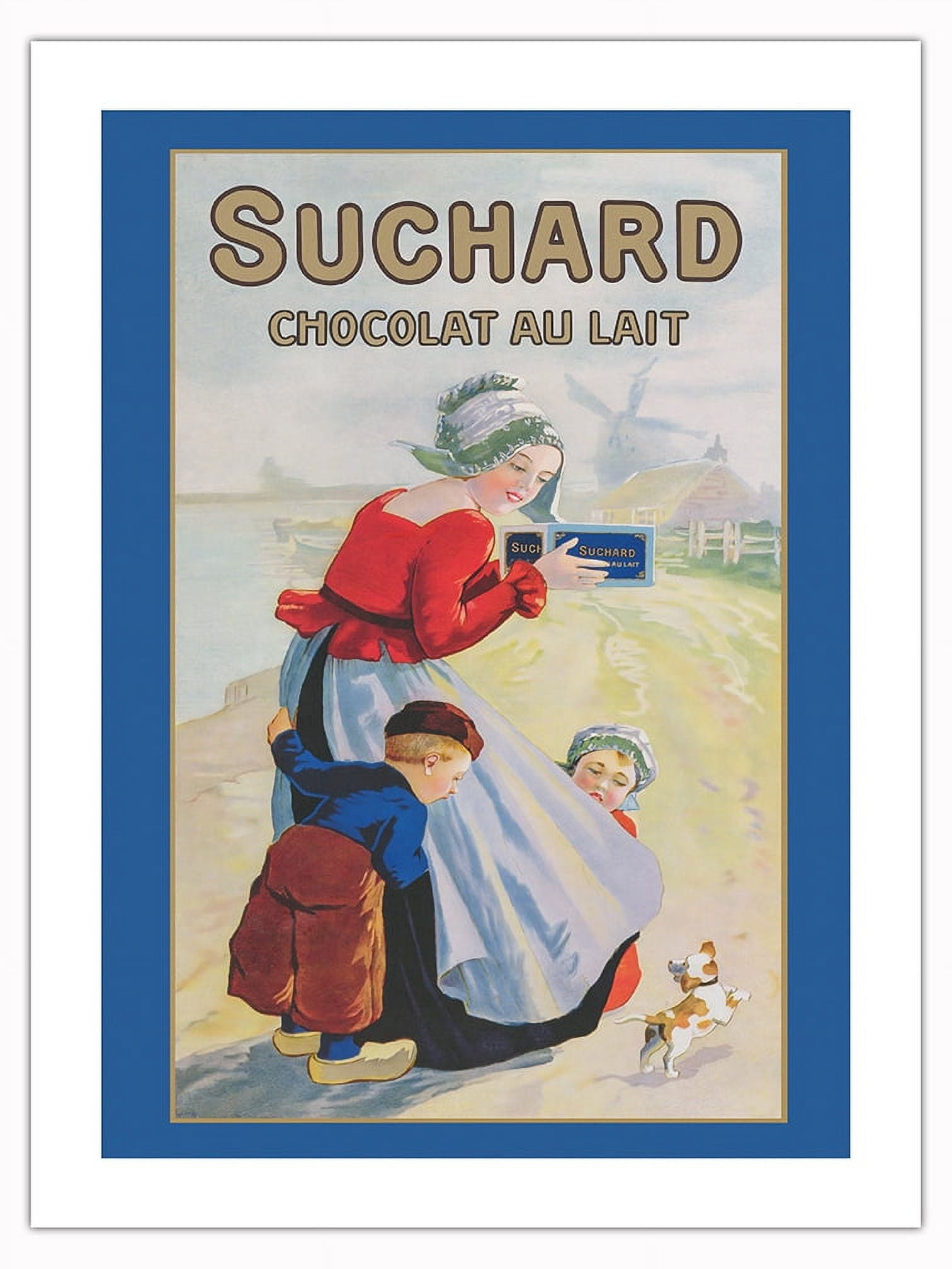 Affiche vintage pub cacao Suchard poster vintage publicité chocolat main image 1