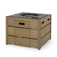 thumbnail image 1 of Suches Archie Outdoor 40,000 BTU Square Fire Pit, Brown, 1 of 9