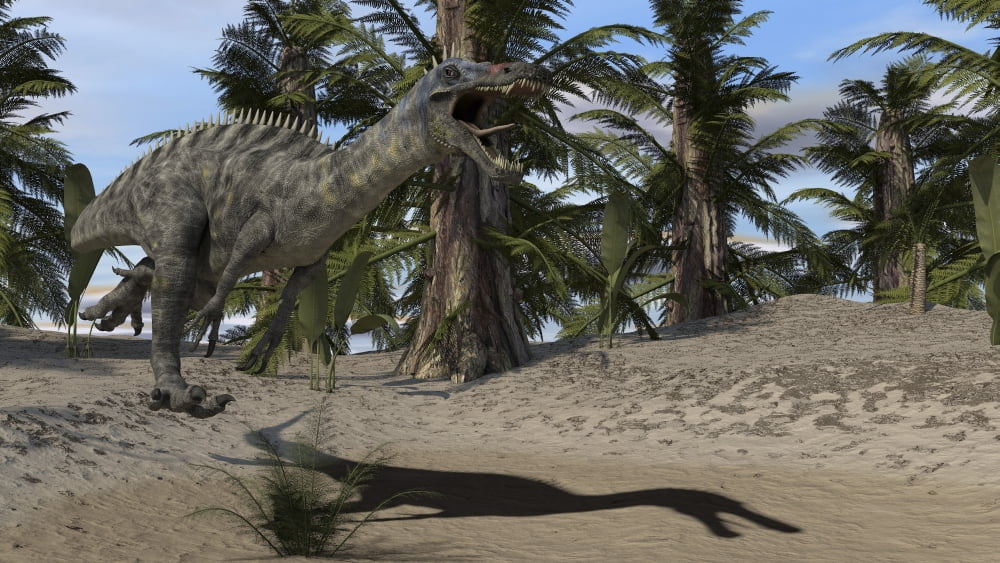 Suchomimus running after its next meal Canvas Art - Kostyantyn IvanyshenStocktrek Images (38 x 22)