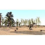 Suchomimus walking through a desert environment Canvas Art - Kostyantyn IvanyshenStocktrek Images 19 x 11