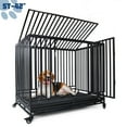 Suchown 42" Heavy Duty Dog Crate with Wheels,Escape Proof Dog Cage