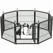 Suchown Dog Playpen 32 Inch 8 Panels Heavy Duty Metal Dog Fence Exercise Pen With Doors For Large/Medium/Small Dogs, Portable Pet Pen Indoor & Outdoor For RV, Camping, Yard, Home