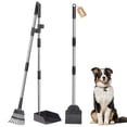 thumbnail image 1 of 38” Long Handle Dog Pooper Scooper, Suchown 3-Piece Metal Waste Scooper Set with Rake, Tray and Spade, No Bend Cleanup for Yard, Grass, Lawn, 1 of 9