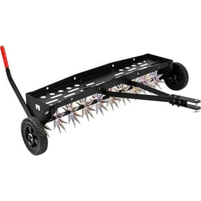 Suchtale 40-Inch Tow Behind Spike Aerator, Durable Lawn Soil Penetrator with Galvanized Steel Tines