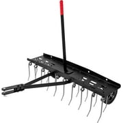 Suchtale 40-Inch Tow Behind Dethatcher Power Rake Tool with 20 Spring Steel Tines