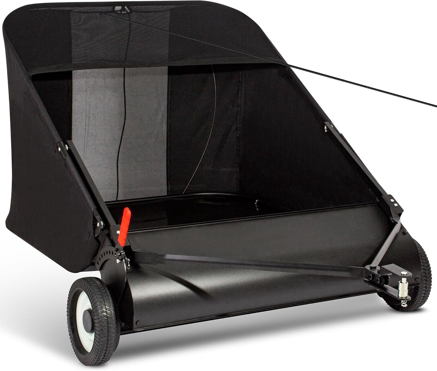 Suchtale 42-inch Tow Lawn Sweeper for Leaves & Grass Upgrade, 21cu. Ft. Leaf Collector with Large Capacity, Adjustable Sweeping Height for Yard, Lawn, Farm, Sidewalk,Yard Sweeper