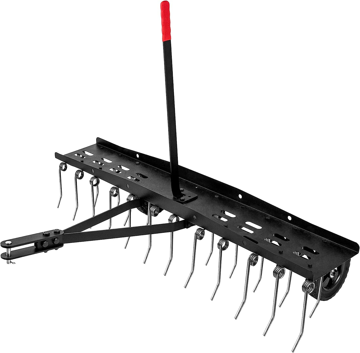 Suchtale Tow Behind Dethatcher Spring Steel Lawn Rake with Handle ...