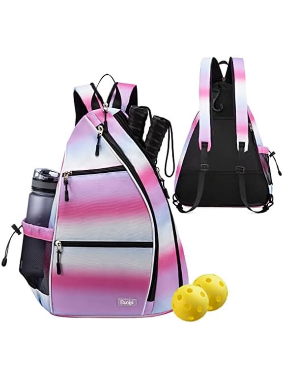 Sucipi Pickleball Bag - Men's & Women's Pickleball Backpack, Adjustable Sling Bag w/Fence Hook/Large Capacity/Safety Pocket