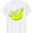 thumbnail image 1 of Suck It Mexican Shirt Funny Green Lime Slice Gift Lemon Love T-ShirtMen's and women's pure cotton short-sleeved shirts, 1 of 7