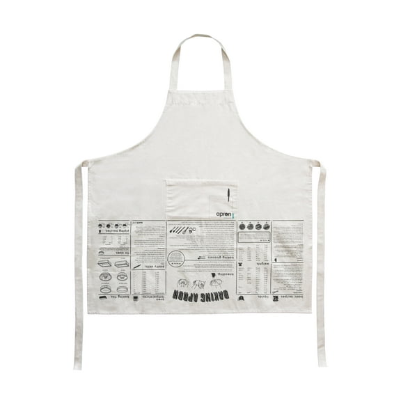 Suck UK Baking Apron | Cooking Guide Kitchen Apron | Chef Apron | Cotton Cooking Apron | Full Length | 100% Unbleached Cotton Canvas | Machine Washable | Unisex