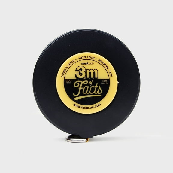 Suck UK Kids Tape Measure | Double sided | Retractable with Fun Fact | 3m