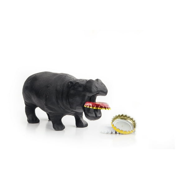 Suck UK | Hippo Bottle Opener | Cast Iron Bottle Openers | Bar Accessories | Black