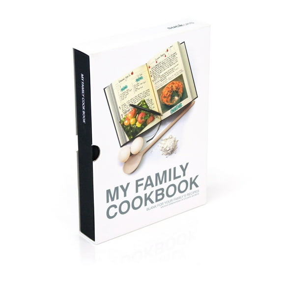 Suck UK Blank Recipe Book | My Family DIY Cooking Journal | Black