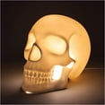thumbnail image 1 of Suck UK Skull Lamp For Living Room Ceramic Table Lamp For Gothic Home Decor USB Powered Living Room Lamps & LED Bedroom Lamps Skull Decor Gifts Decorative Desk Lamp Or Nightstand Lamp White, 1 of 7