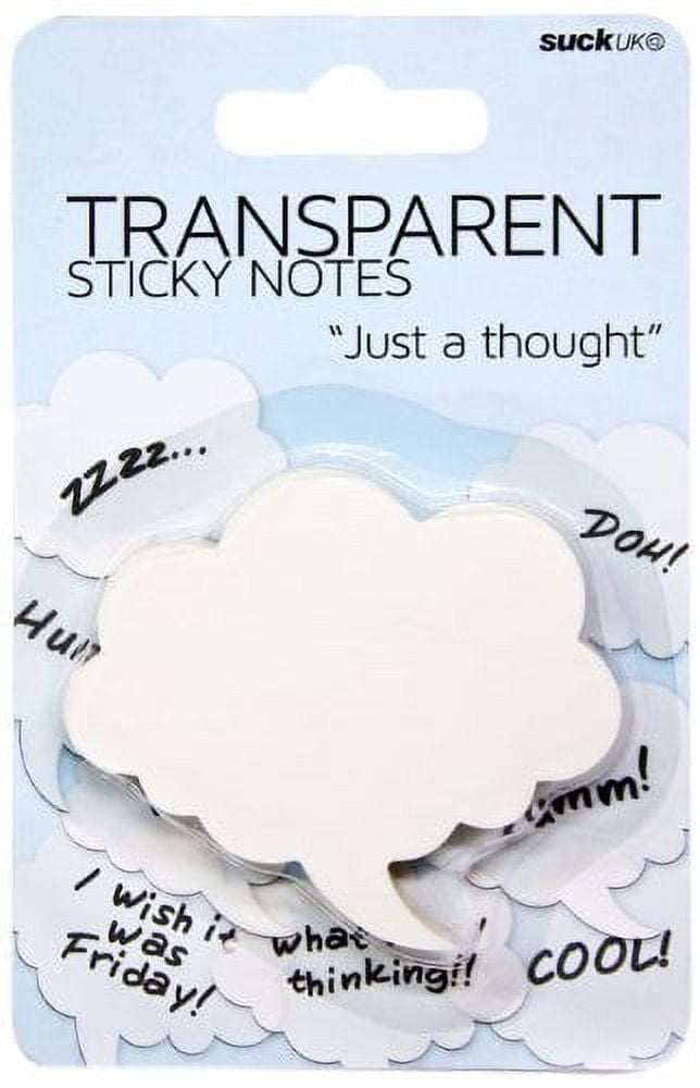Suck UK Transparent Sticky Notes Bubble Shaped Post It Notes 100 Clear Sticky Notes For