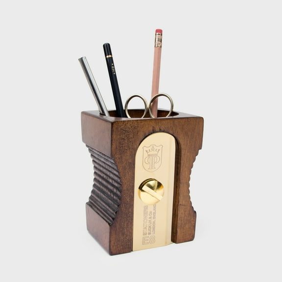 Suck UK Wooden Pen Holder | Desk Organizer & Pencil Pot | Novelty Sharpener