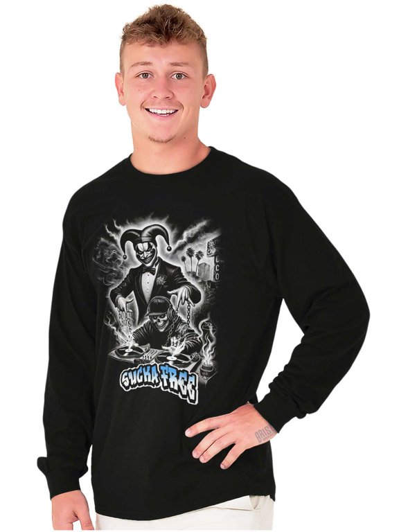 Sucka Free Skeleton DJ Clown MC Long Sleeve TShirt Men Women Brisco Brands M