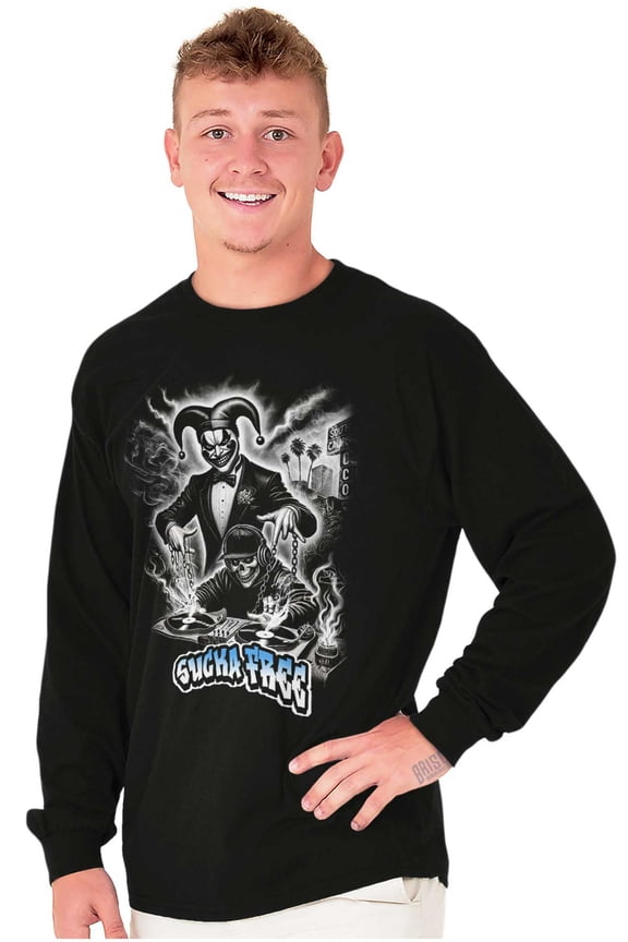 Sucka Free Skeleton DJ Clown MC Long Sleeve TShirt Men Women Brisco Brands S