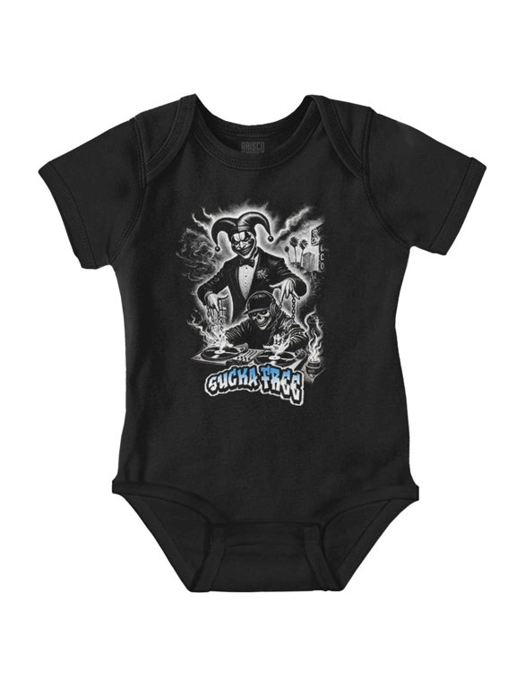 Sucka Free Skeleton DJ Clown MC Romper Boys or Girls Infant Baby Brisco Brands 24M