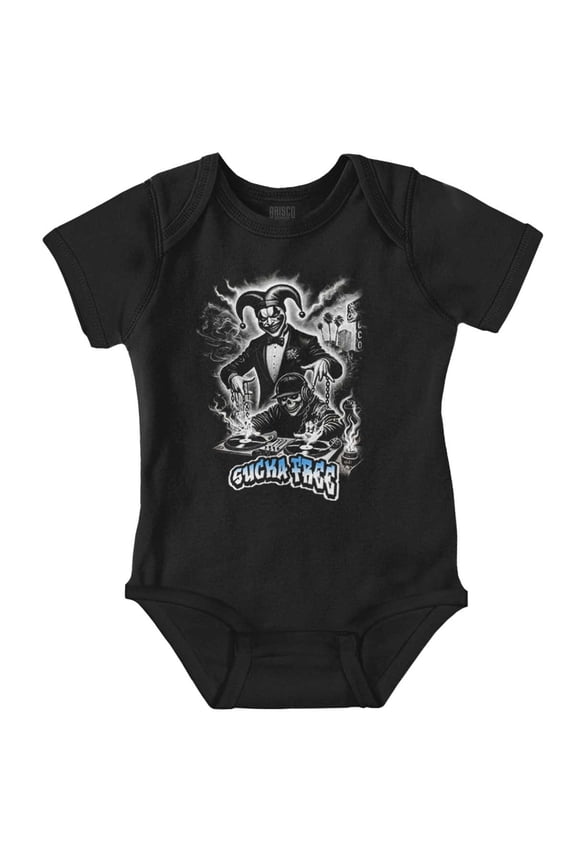 Sucka Free Skeleton DJ Clown MC Romper Boys or Girls Infant Baby Brisco Brands NB