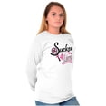 thumbnail image 1 of Sucker For Love Funny Valentines Day Women Plus Size Long Sleeve Graphic Tee Brisco Brands 2X, 1 of 3