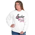 thumbnail image 1 of Sucker For Love Funny Valentines Day Women Plus Size Crewneck Sweatshirt Brisco Brands 4X, 1 of 3